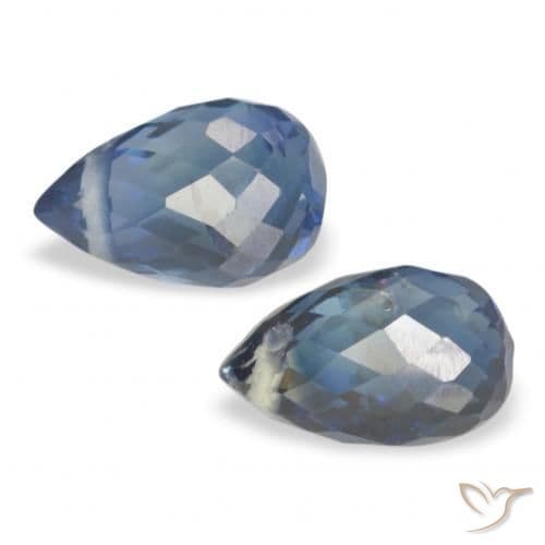 1.08ct Natural Navy Blue Sapphire, Briolette, 5.3x3.4 mm