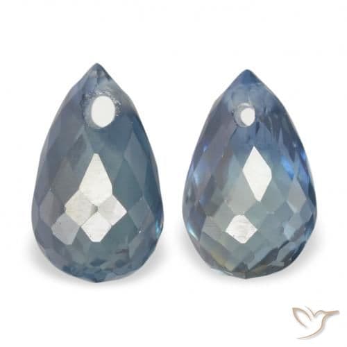 3.97ct Natural Violet Blue Sapphire, Briolette, 5.9x4 mm