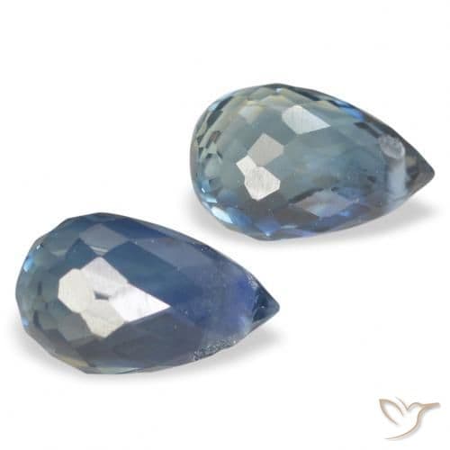 1.46ct Natural Blue-Green Sapphire, Briolette, 6.1x3.8 mm