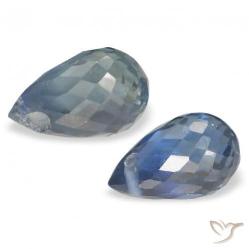 1.46ct Natural Blue-Green Sapphire, Briolette, 6.1x3.8 mm