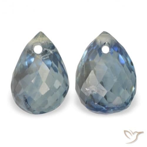 1.44ct Natural Teal Sapphire, Briolette, 5.4x3.9 mm