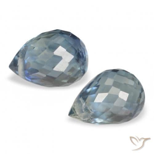 1.44ct Natural Teal Sapphire, Briolette, 5.4x3.9 mm