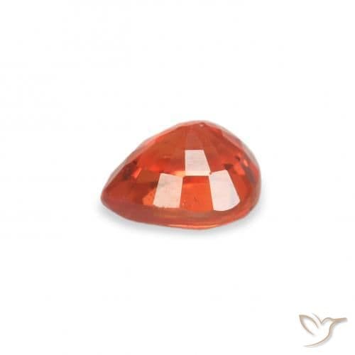 0.51ct Natural Warm Orange Sapphire, Pear Shape, 5x4.1 mm