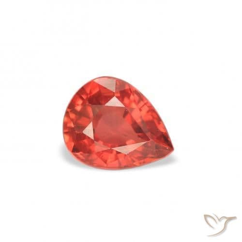 0.42ct Natural Intense Red Sapphire, Pear Shape, 5.2x4.1 mm