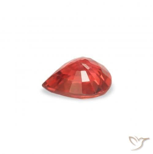 0.42ct Natural Intense Red Sapphire, Pear Shape, 5.2x4.1 mm