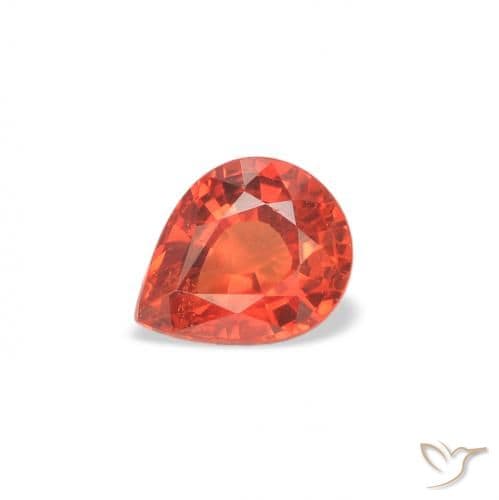 0.46ct Natural Intense Red Sapphire, Pear Shape, 5x4 mm