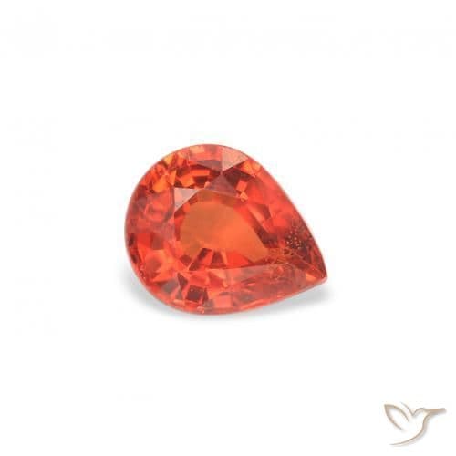 0.46ct Natural Intense Red Sapphire, Pear Shape, 5x4 mm