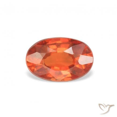 0.70ct Natural Fire Orange Sapphire, Oval Cut, 6.1x4 mm