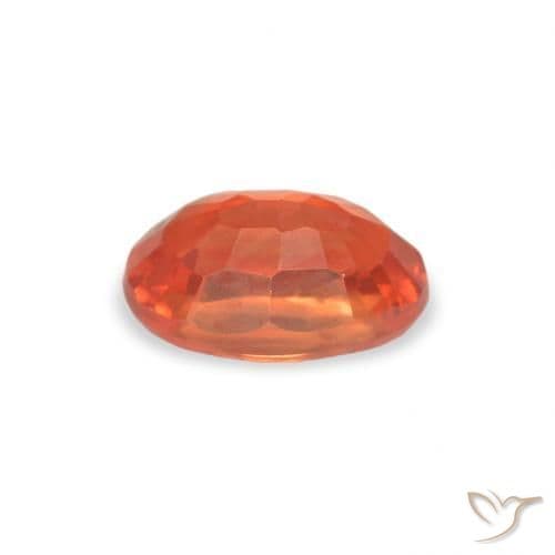 0.70ct Natural Fire Orange Sapphire, Oval Cut, 6.1x4 mm