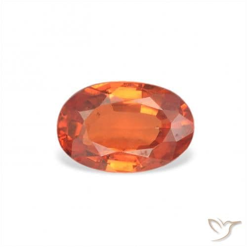 0.65ct Natural Fire Orange Sapphire, Oval Cut, 6.1x4 mm