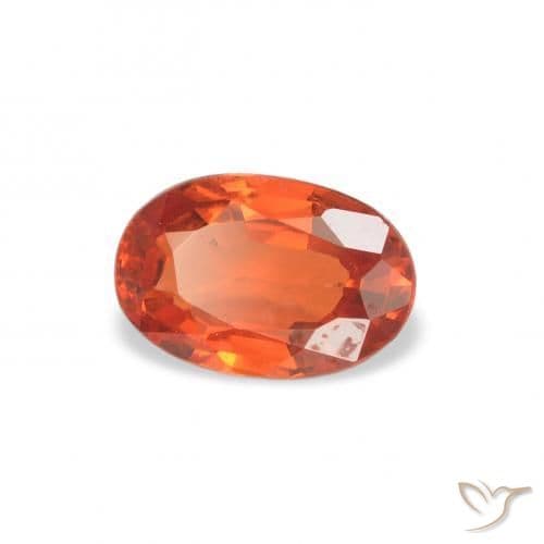 0.65ct Natural Fire Orange Sapphire, Oval Cut, 6.1x4 mm