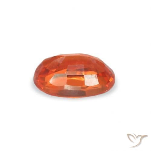 0.65ct Natural Fire Orange Sapphire, Oval Cut, 6.1x4 mm