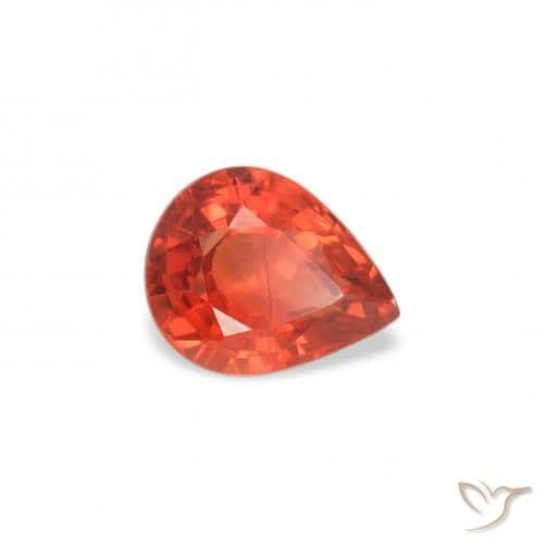 0.46ct Natural Medium Red Sapphire, Pear Shape, 5.2x4.1 mm