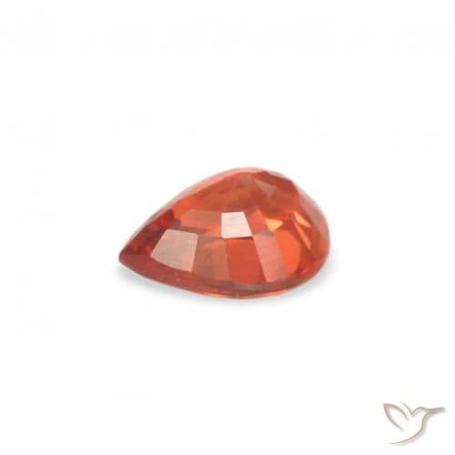0.46ct Natural Medium Red Sapphire, Pear Shape, 5.2x4.1 mm