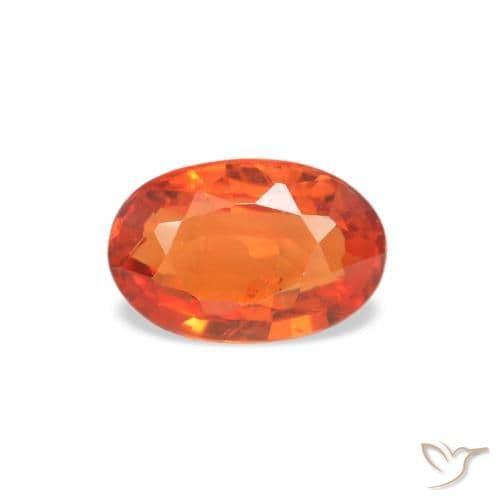 0.54ct Natural Medium Orange Sapphire, Oval Cut, 6.1x4 mm