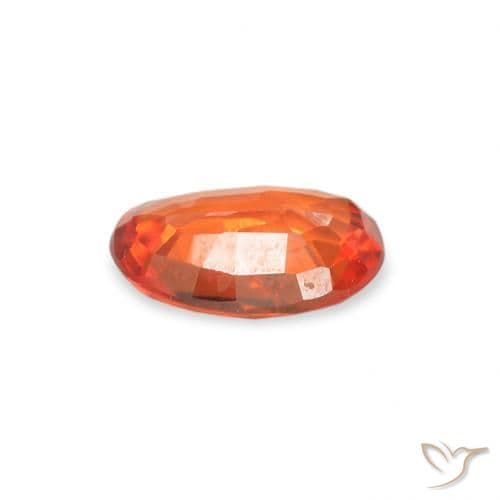 0.54ct Natural Medium Orange Sapphire, Oval Cut, 6.1x4 mm