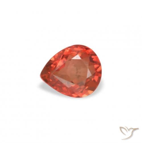 0.45ct Bright Crimson Red Sapphire, Pear Shape, 4.8x4.1 mm