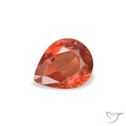0.47ct Bright Crimson Red Sapphire, Pear Shape, 5.3x4.5 mm