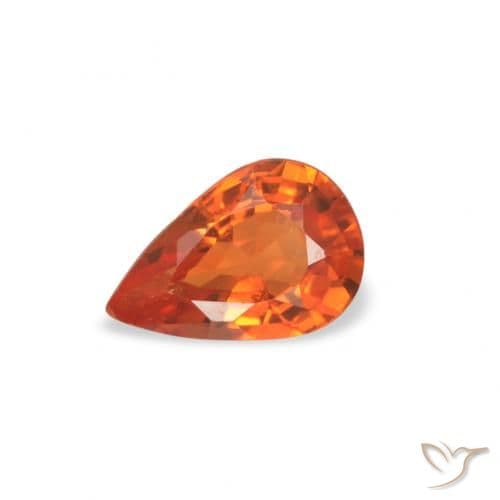 0.46ct Natural Intense Red Sapphire, Pear Shape, 6x4 mm