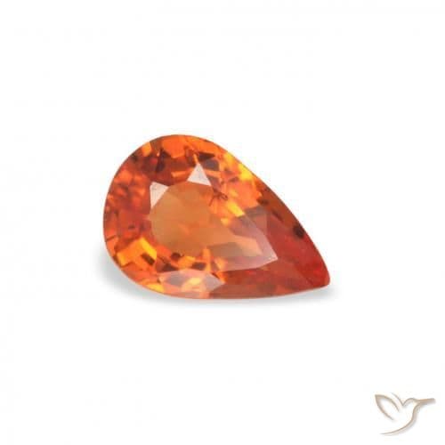 0.46ct Natural Intense Red Sapphire, Pear Shape, 6x4 mm