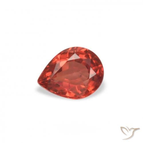 0.45ct Bright Crimson Red Sapphire, Pear Shape, 5.2x4 mm