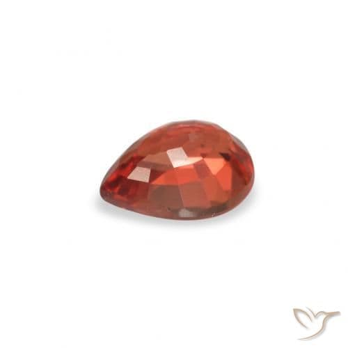 0.45ct Bright Crimson Red Sapphire, Pear Shape, 5.2x4 mm