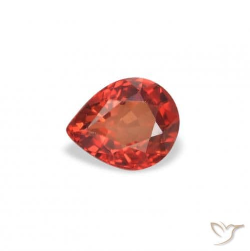 0.42ct Natural Bright Red Sapphire, Pear Shape, 5.1x4.1 mm