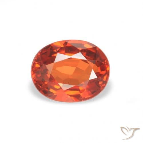0.58ct Natural Reddish Orange Sapphire, Oval Cut, 5.3x4.1 mm