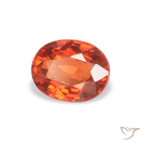 0.58ct Natural Reddish Orange Sapphire, Oval Cut, 5.3x4.1 mm