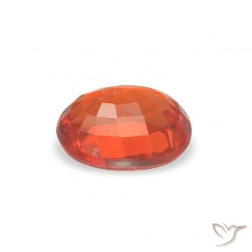 0.58ct Natural Reddish Orange Sapphire, Oval Cut, 5.3x4.1 mm