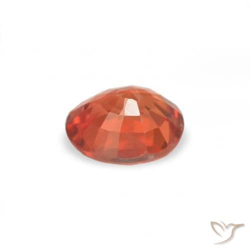 0.38ct Natural Reddish Orange Sapphire, Oval Cut, 4.7x3.9 mm