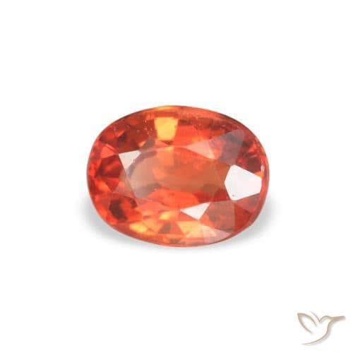 0.52ct Natural Reddish Orange Sapphire, Oval Cut, 5.1x3.9 mm