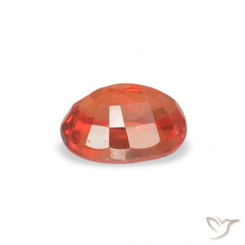 0.52ct Natural Reddish Orange Sapphire, Oval Cut, 5.1x3.9 mm