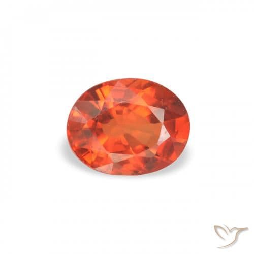 0.39ct Natural Fire Orange Sapphire, Oval Cut, 4.9x3.8 mm