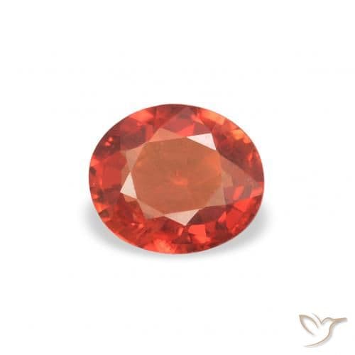 0.36ct Natural Warm Orange Sapphire, Oval Cut, 4.9x4.1 mm