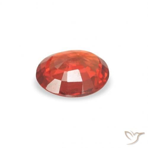0.36ct Natural Warm Orange Sapphire, Oval Cut, 4.9x4.1 mm