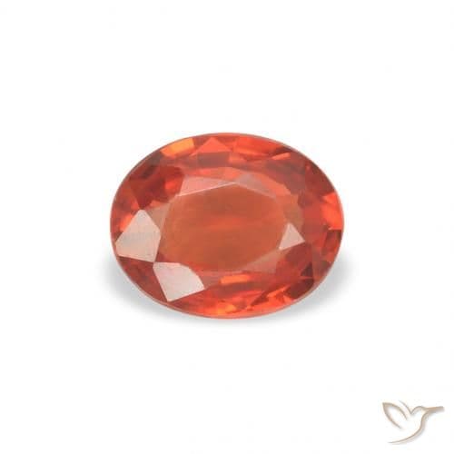 0.39ct Natural Reddish Orange Sapphire, Oval Cut, 5x3.9 mm