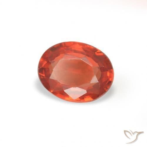 0.39ct Natural Reddish Orange Sapphire, Oval Cut, 5x3.9 mm