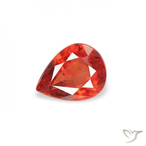 0.38ct Natural Intense Red Sapphire, Pear Shape, 5x3.9 mm