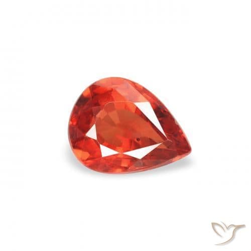 0.38ct Natural Intense Red Sapphire, Pear Shape, 5x3.9 mm