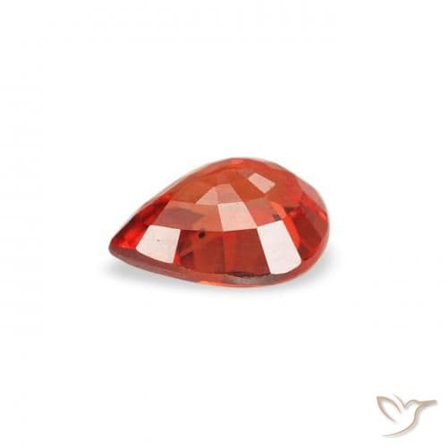 0.38ct Natural Intense Red Sapphire, Pear Shape, 5x3.9 mm