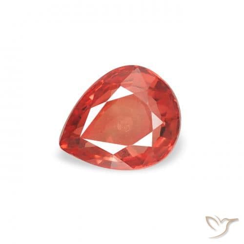 0.49ct Natural Intense Red Sapphire, Pear Shape, 5.2x4.3 mm