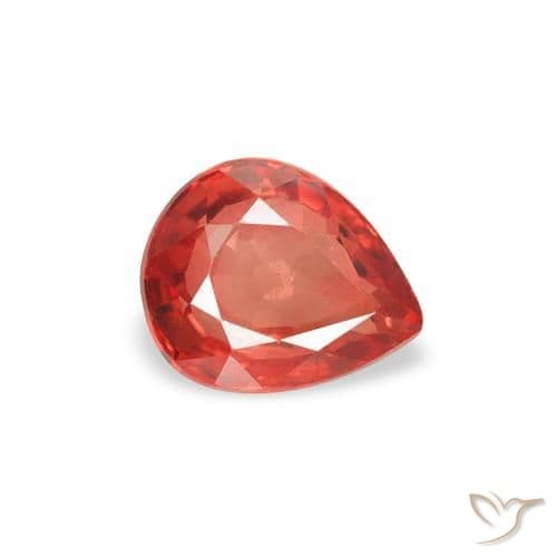0.49ct Natural Intense Red Sapphire, Pear Shape, 5.2x4.3 mm