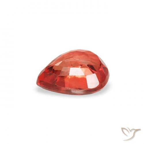 0.49ct Natural Intense Red Sapphire, Pear Shape, 5.2x4.3 mm