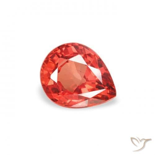 0.49ct Natural Intense Red Sapphire, Pear Shape, 5.2x4.2 mm