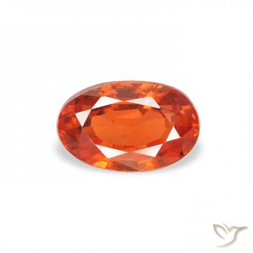 0.76ct Natural Reddish Orange Sapphire, Oval Cut, 6.1x3.9 mm