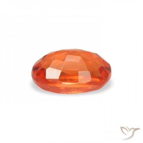 0.76ct Natural Reddish Orange Sapphire, Oval Cut, 6.1x3.9 mm