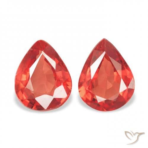 0.81ct Bright Crimson Red Sapphire, Pear Shape, 5.4x4.2 mm