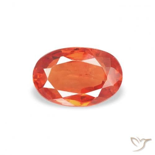 0.67ct Natural Medium Orange Sapphire, Oval Cut, 6.1x4 mm