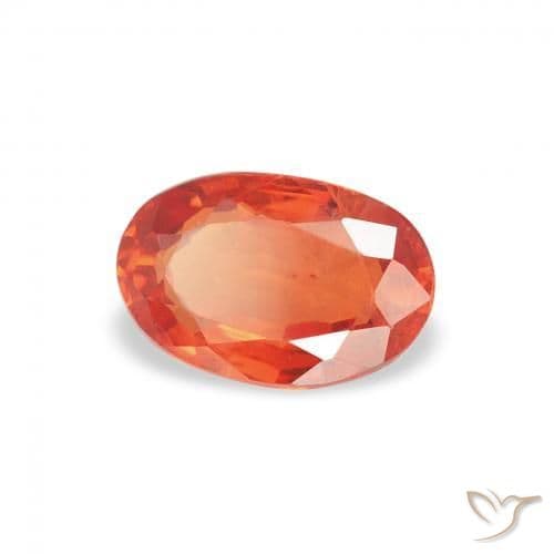 0.67ct Natural Medium Orange Sapphire, Oval Cut, 6.1x4 mm